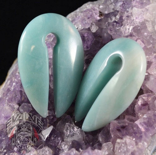 Brazilian Amazonite Rounded Keyhole Weights image 0