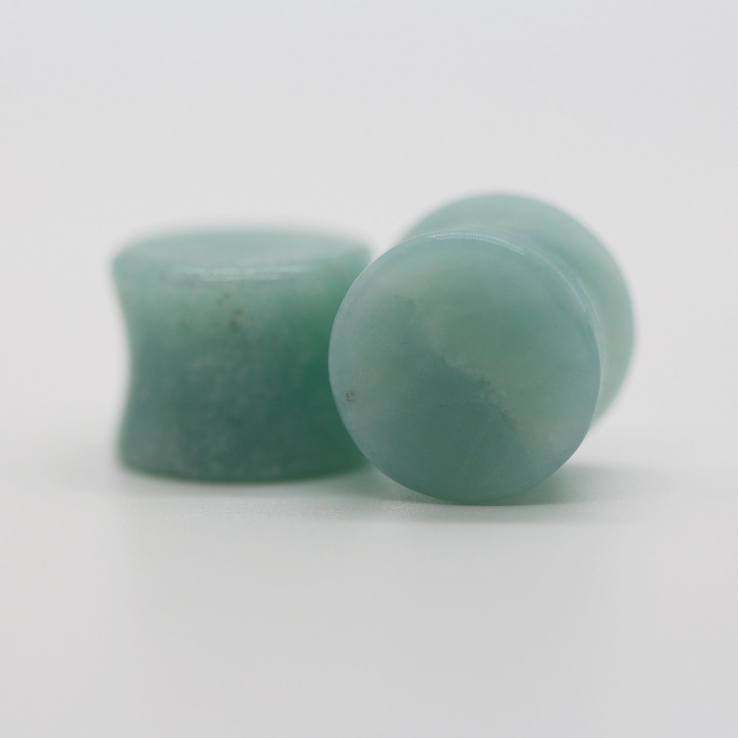 Amazonite Flat Front Plugs