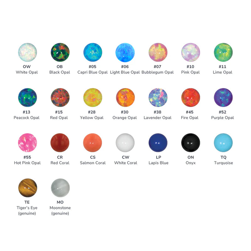 Threadless Cabochon Gem End