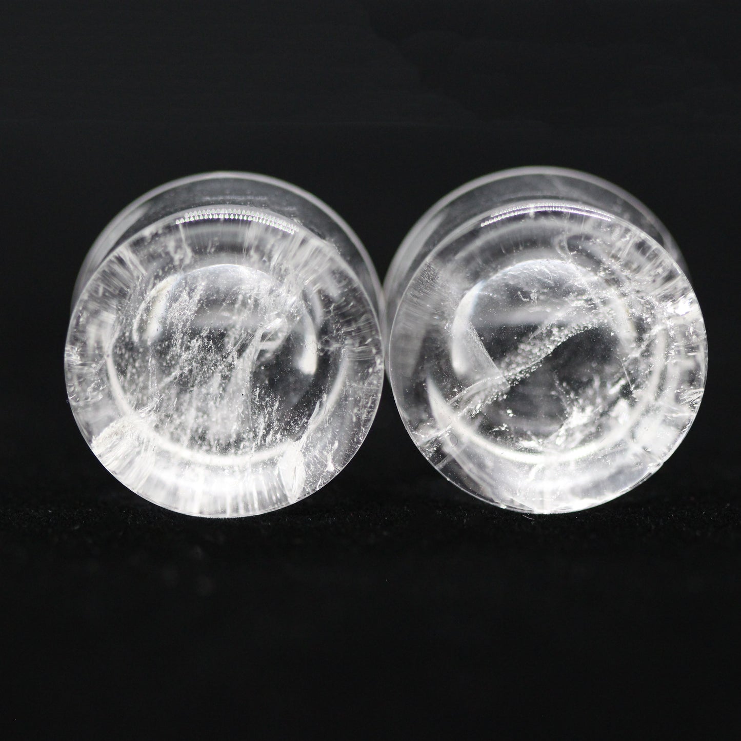 Clear Quartz Double Concave Plugs