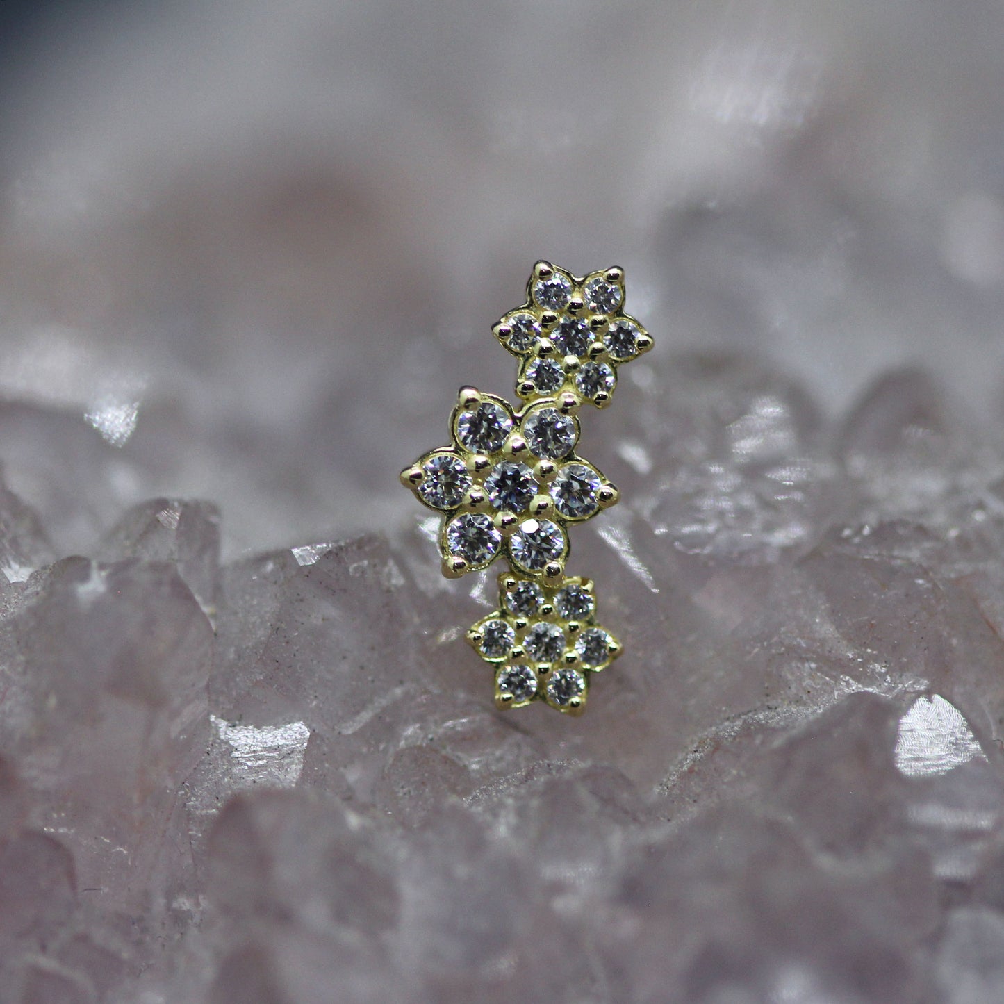 Triple Flower Threadless End