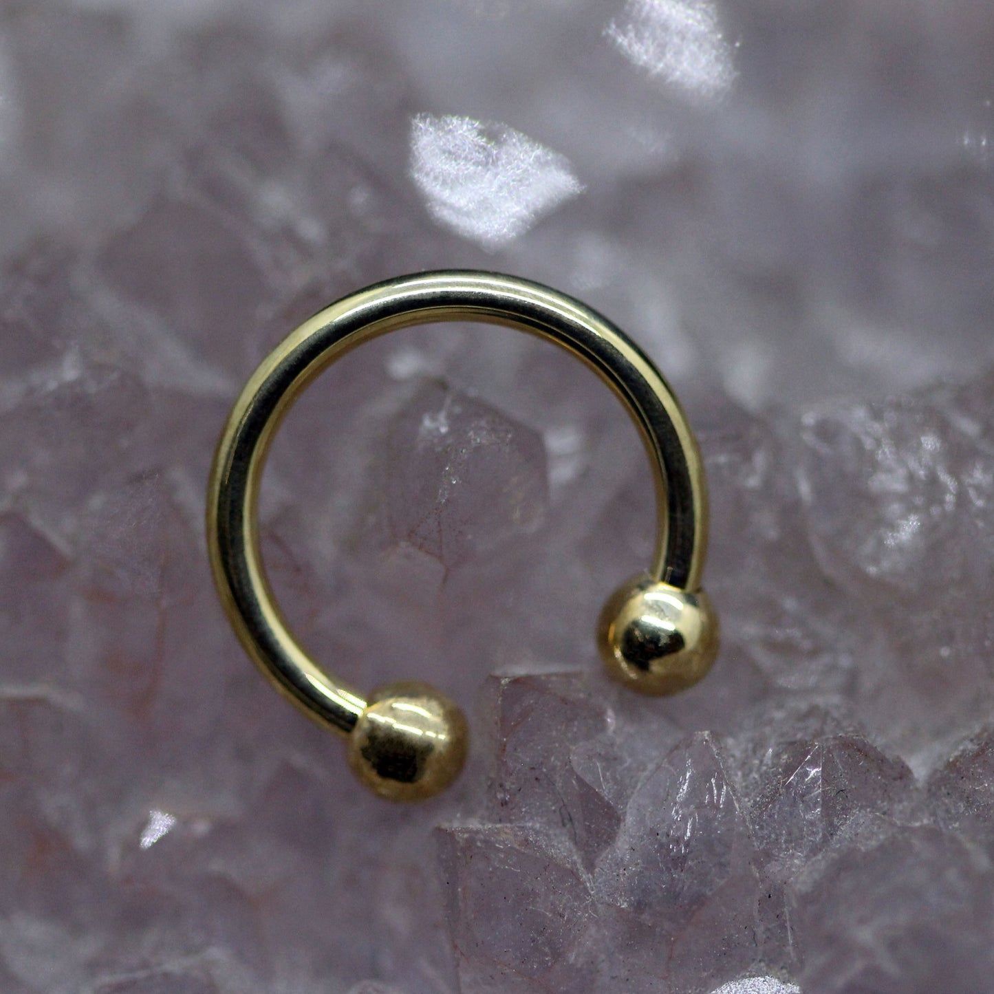 Solid Gold Circular Barbell