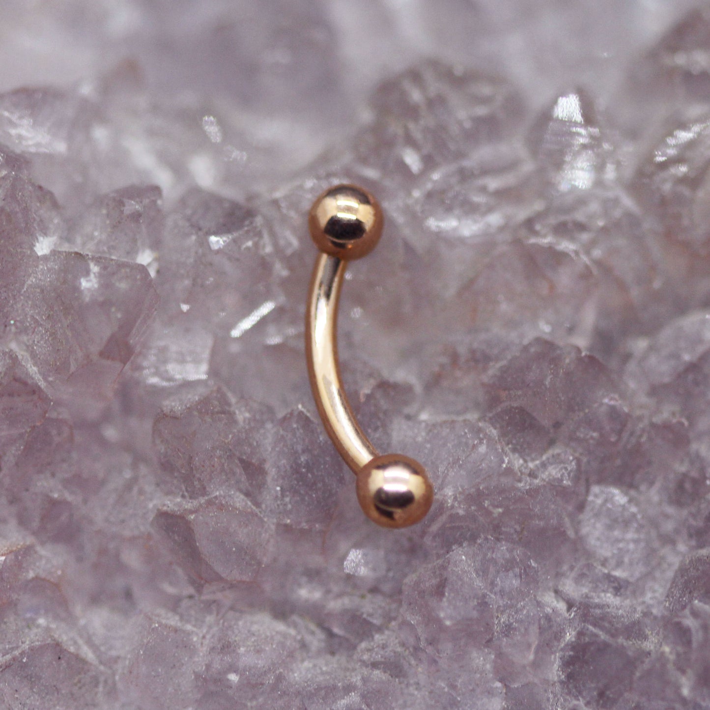 Solid Gold Curved Barbell