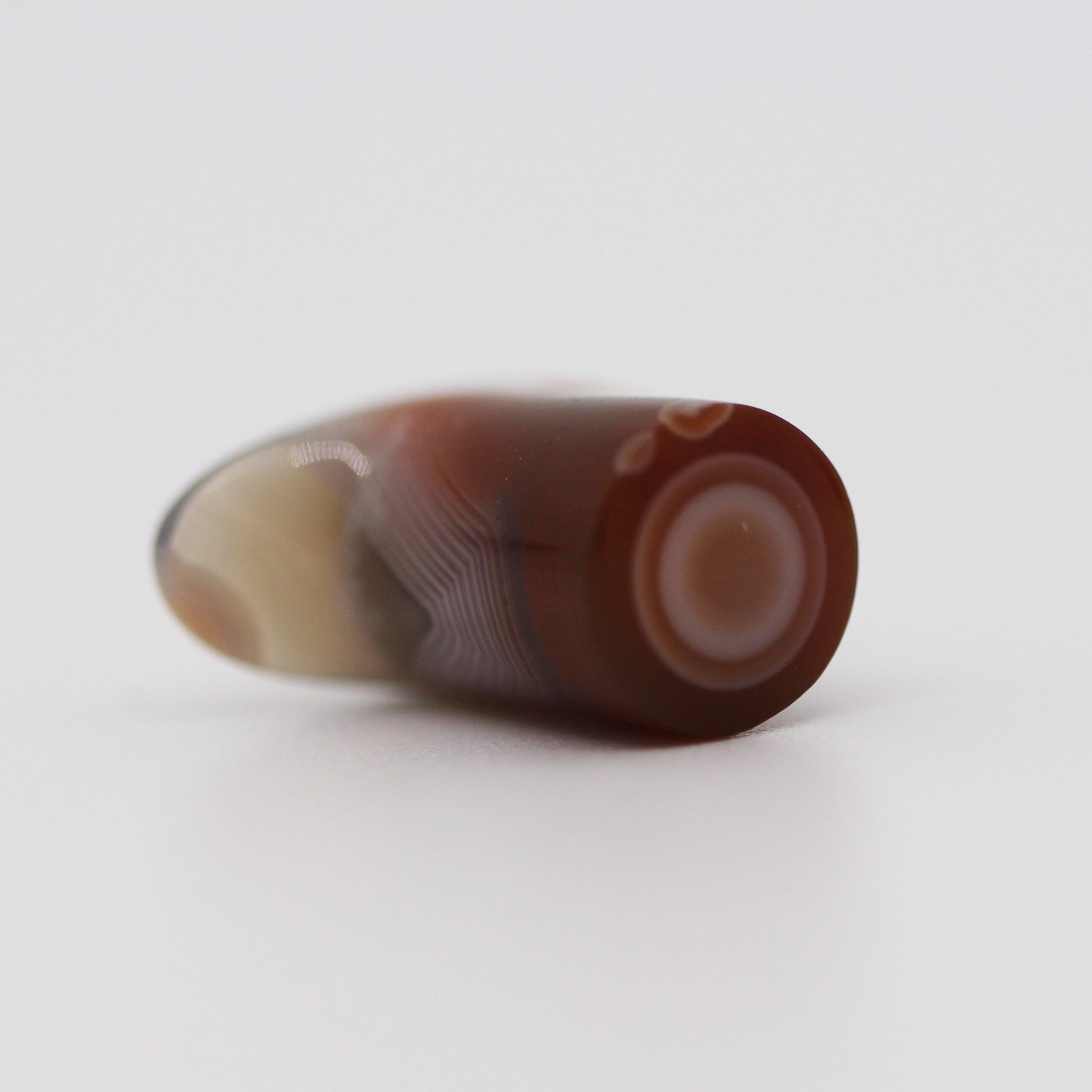 0g Lake Superior Agate Round Labret image 0