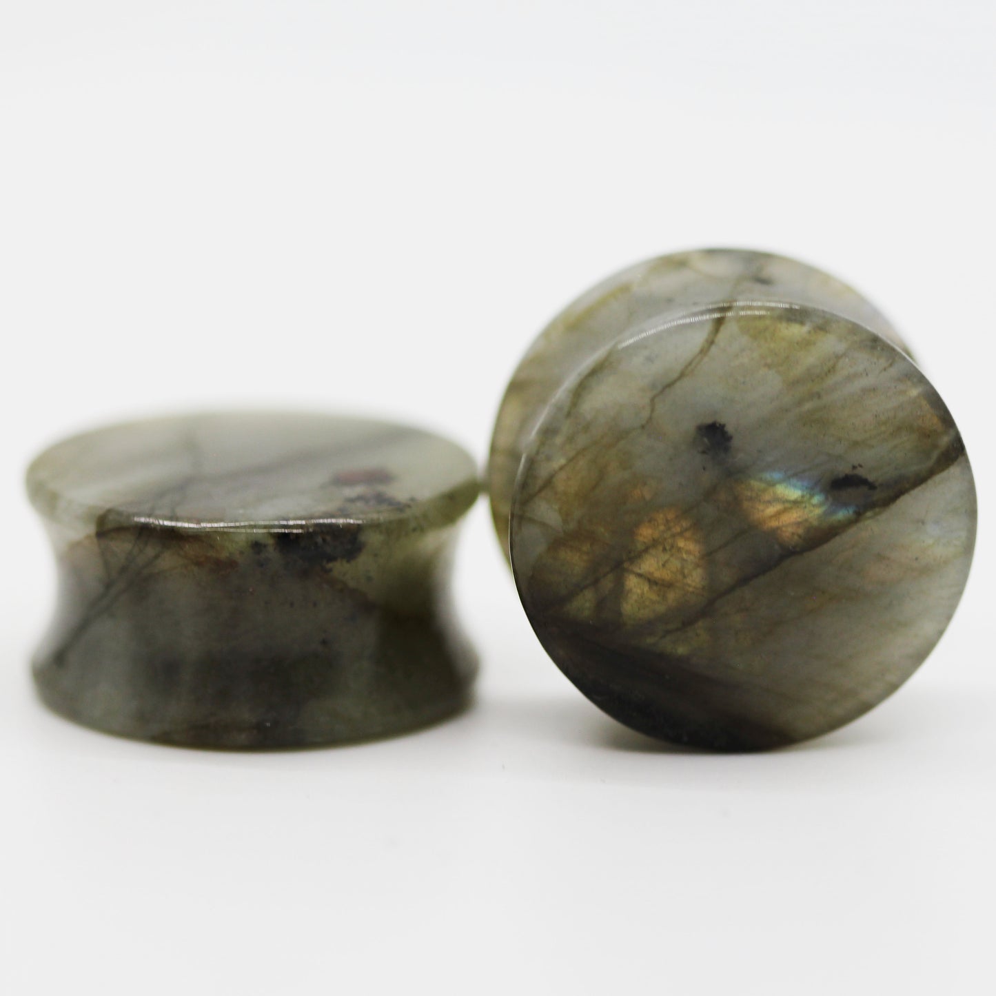 Grade B Labradorite Plugs