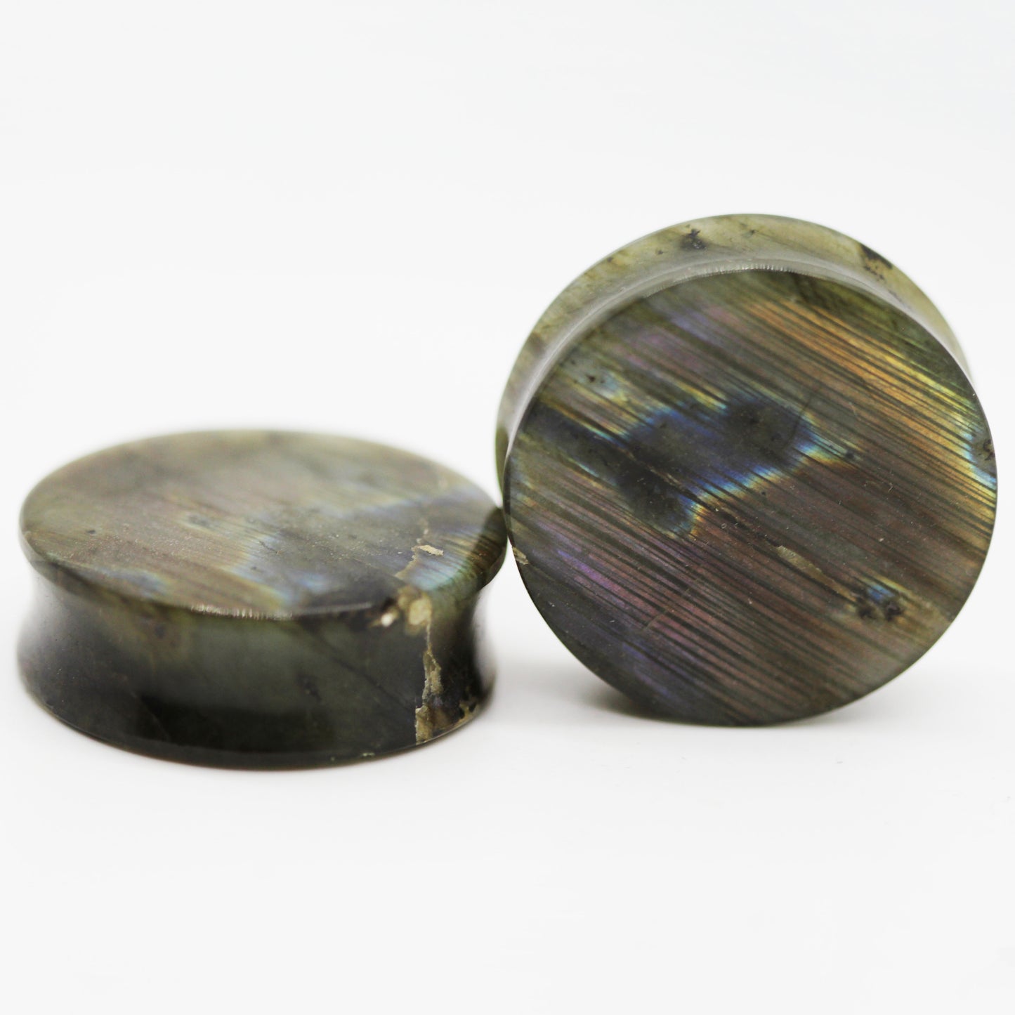Grade B Labradorite Plugs