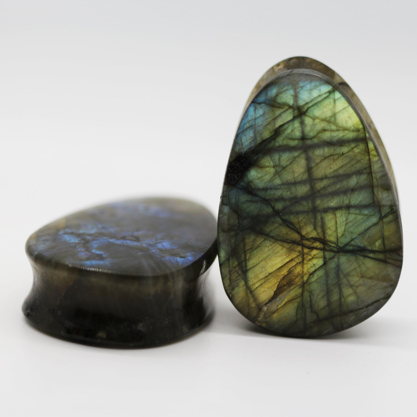 Grade A Labradorite Plugs