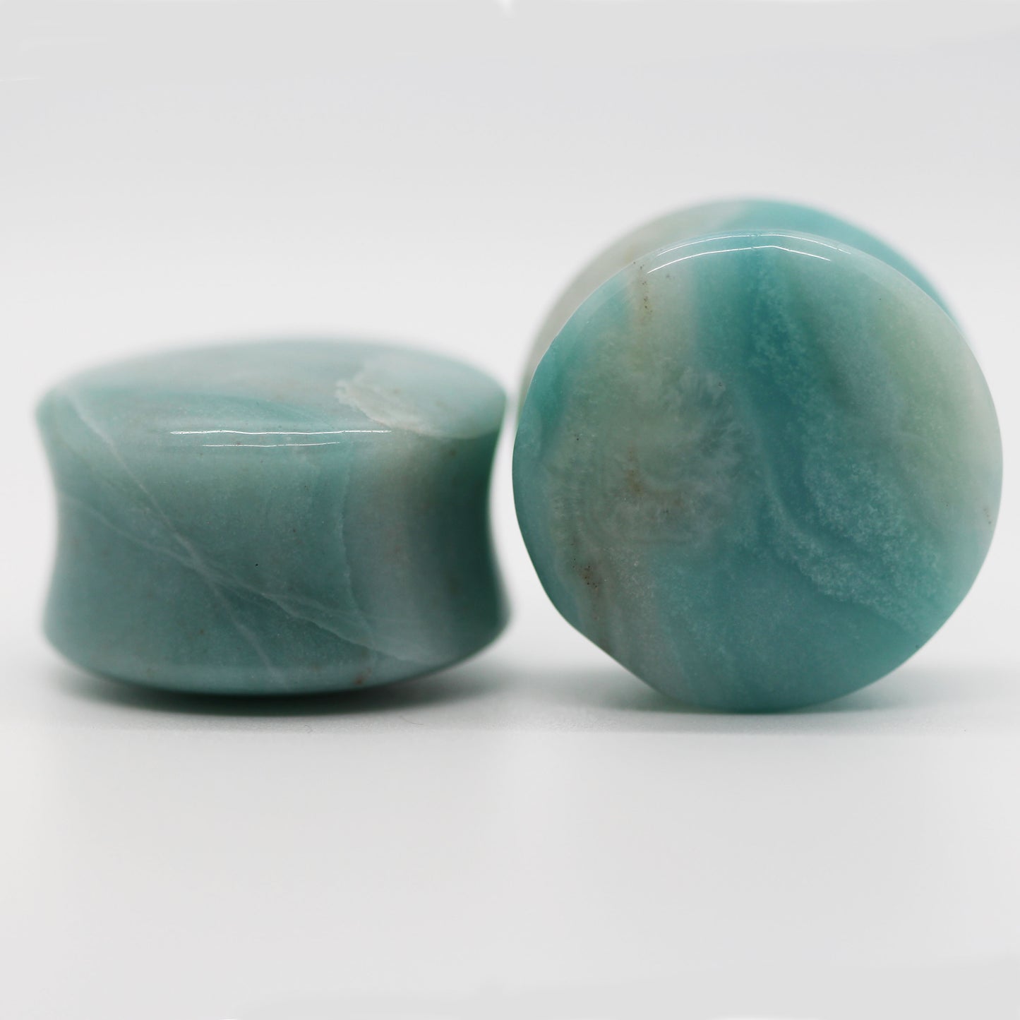 Amazonite Double Round Plugs