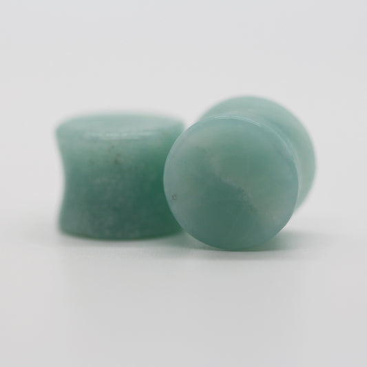 Amazonite Flat Front Plugs