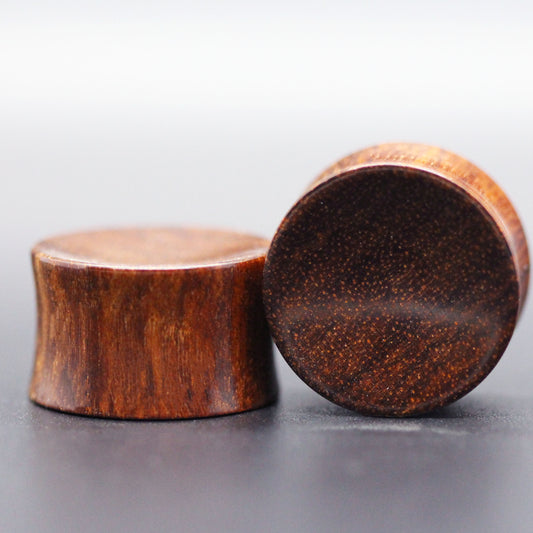 Bloodwood Single or Double Concave Plugs