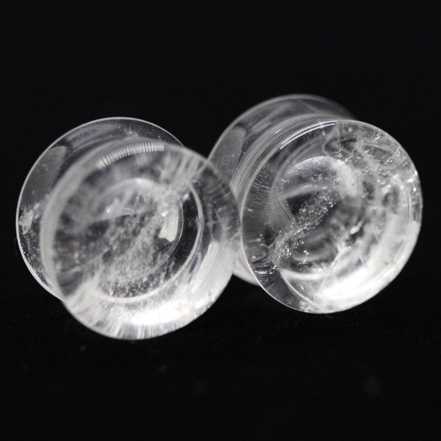 Clear Quartz Double Concave Plugs