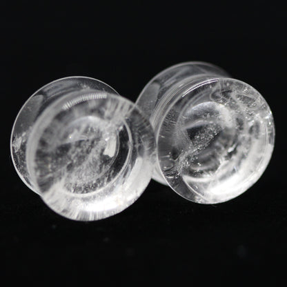 Clear Quartz Double Concave Plugs