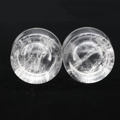 Clear Quartz Double Concave Plugs