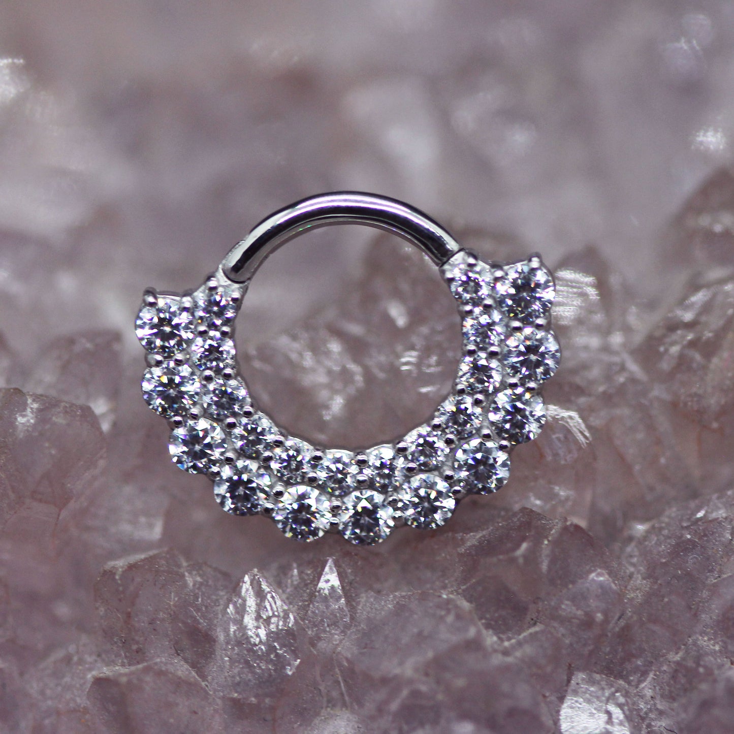 Double Row Cubic Zirconia Clicker