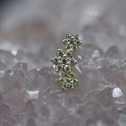 Triple Flower Threadless End