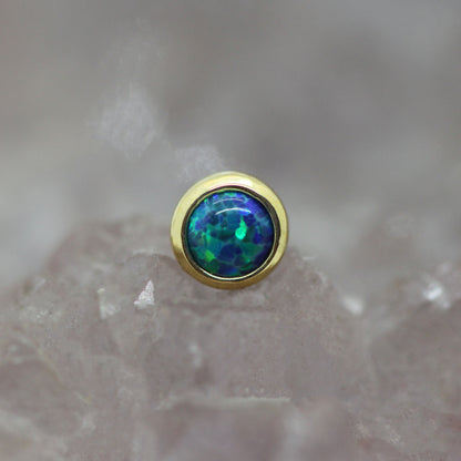 Opal Cabochon Threadless End