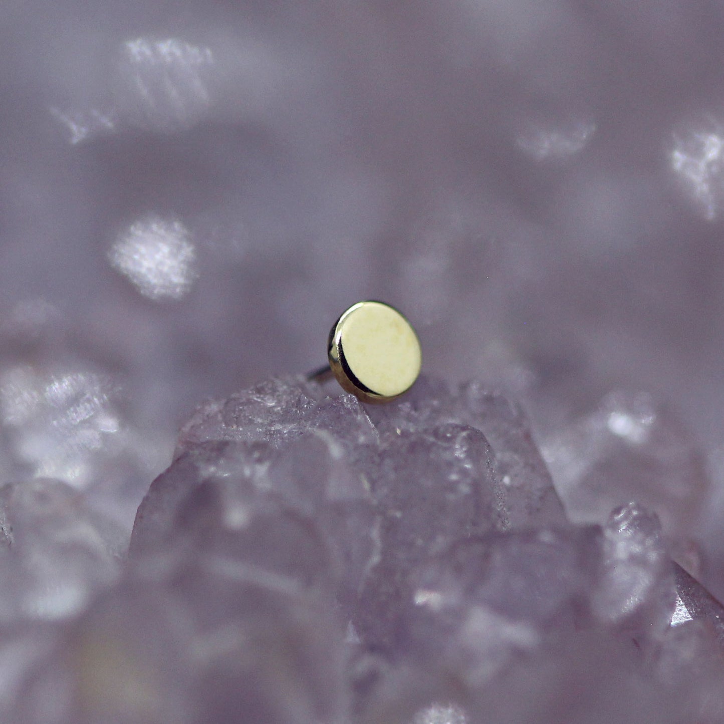 Polished Gold Disc Threadless End