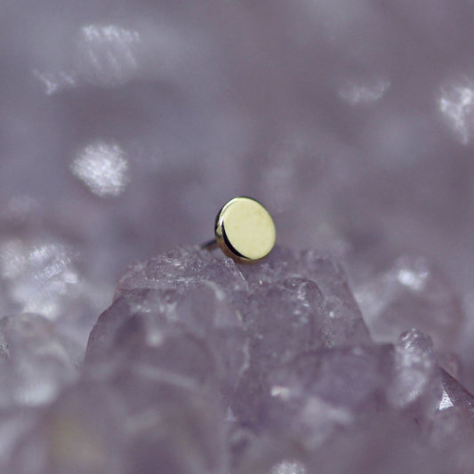 Polished Gold Disc Threadless End