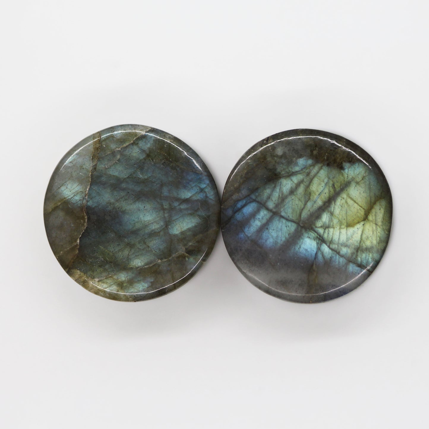 Grade A Labradorite Plugs