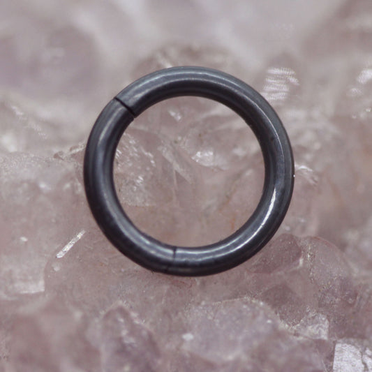 Matte Black Niobium Hinge Ring