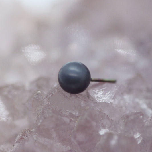 Matte Black Niobium Threadless Ball End
