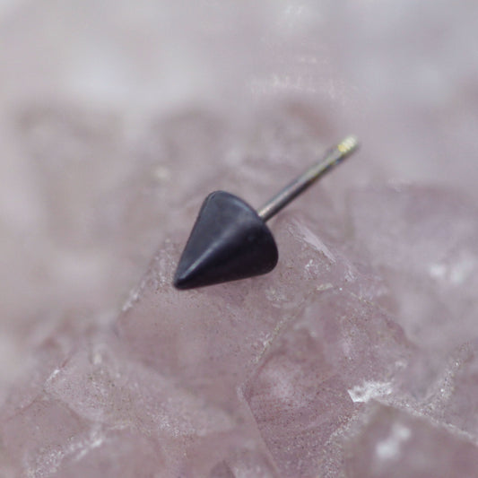 Matte Black Niobium Spike Threadless End