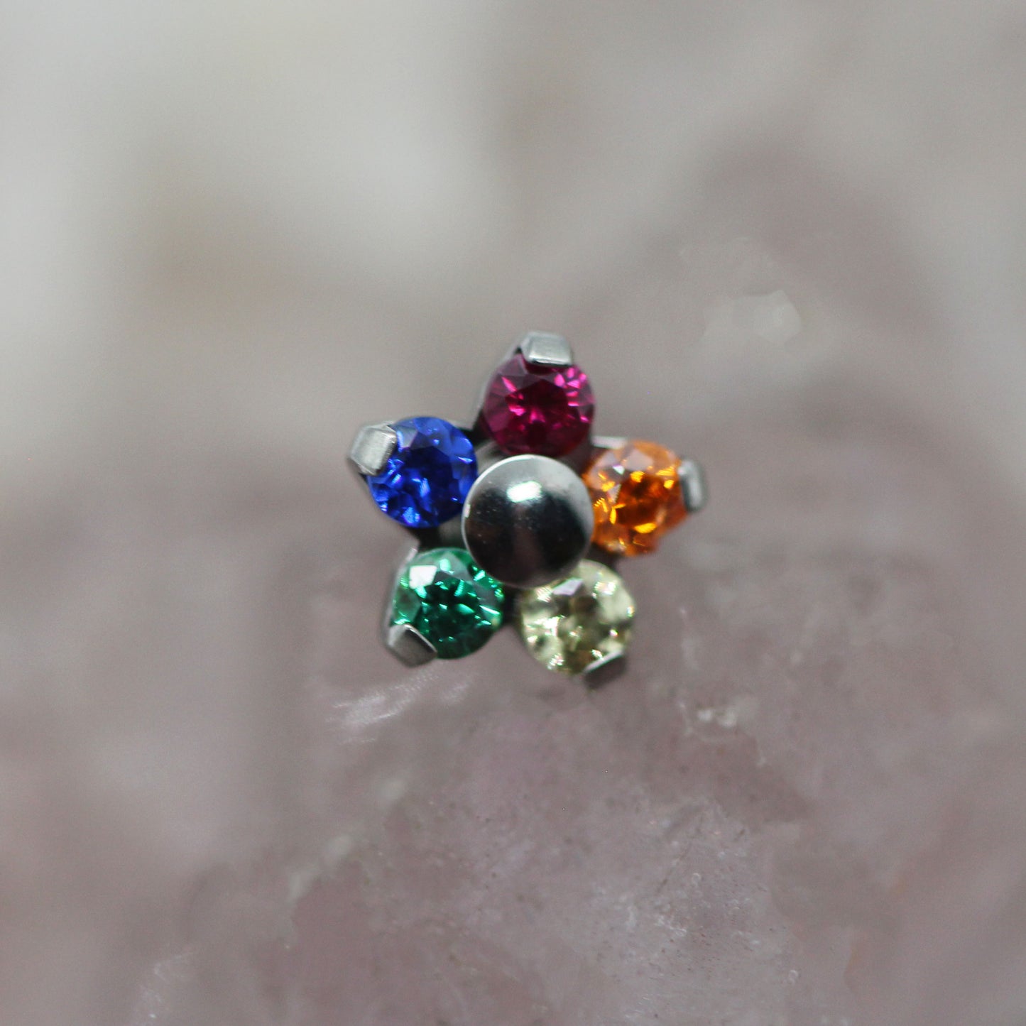 Threadless Flower Gem End