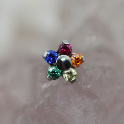 Threadless Flower Gem End