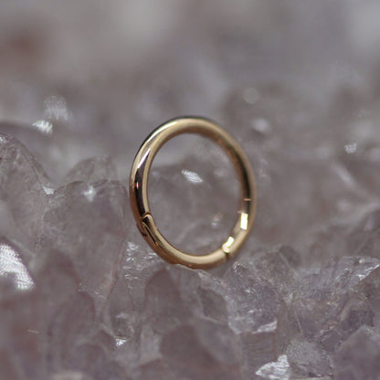 Solid Gold Hinge Ring