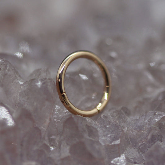 Solid Gold Hinge Ring