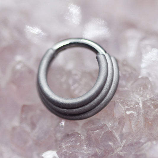 Sandblasted Three Ring Clicker