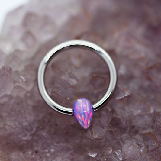 Opal Captive Bead - Teardrop