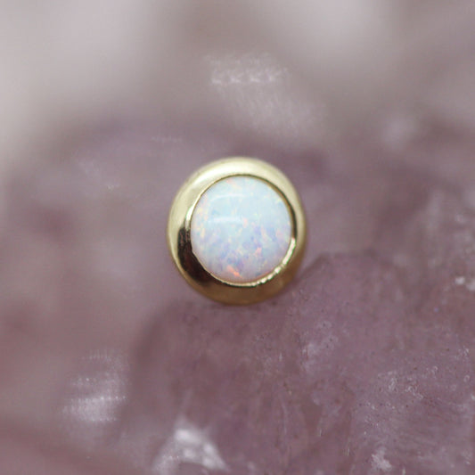Opal Cabochon Threadless End