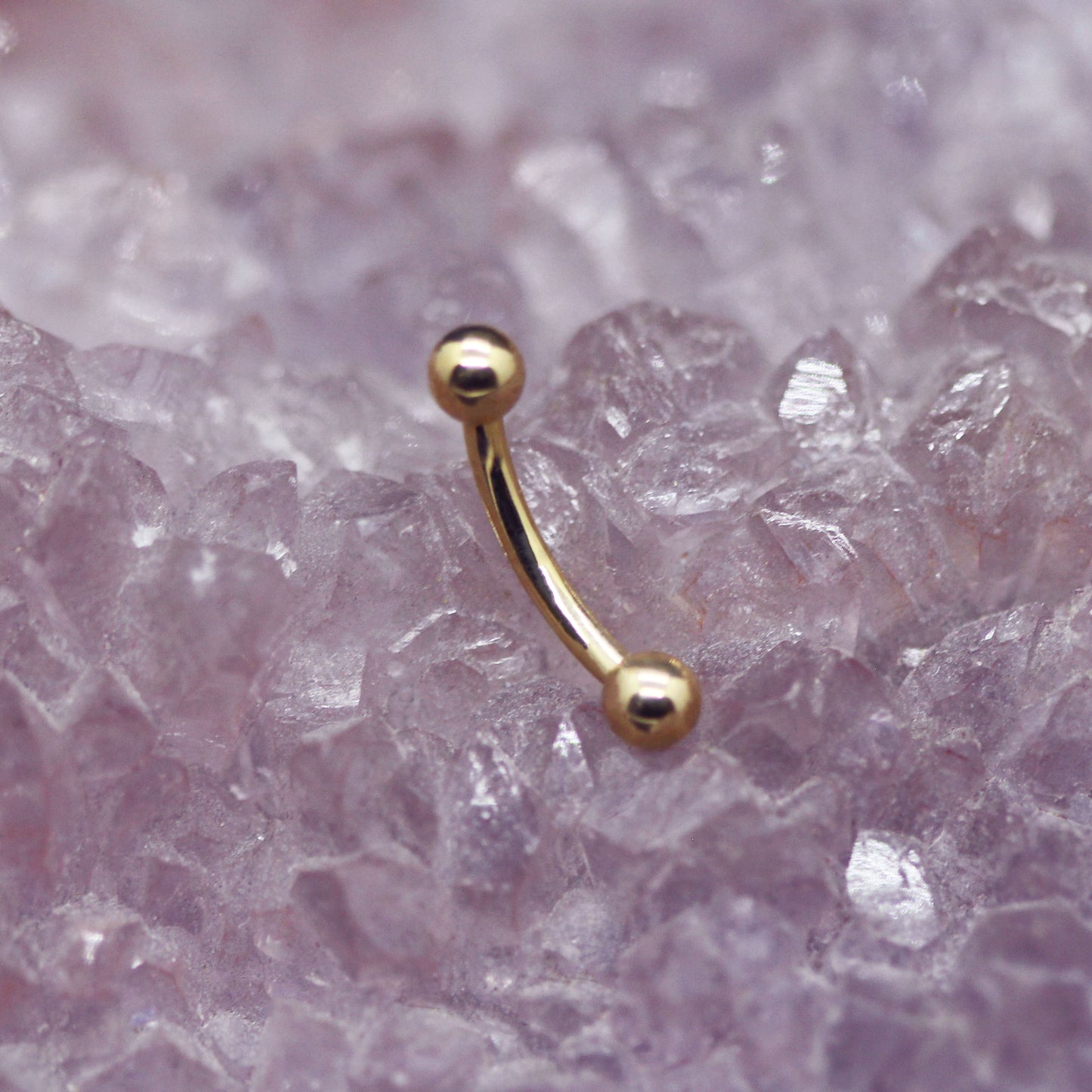 Solid Gold Curved Barbell