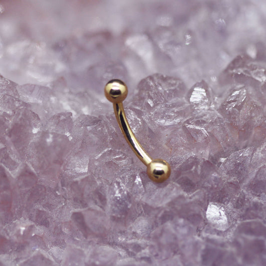Solid Gold Curved Barbell